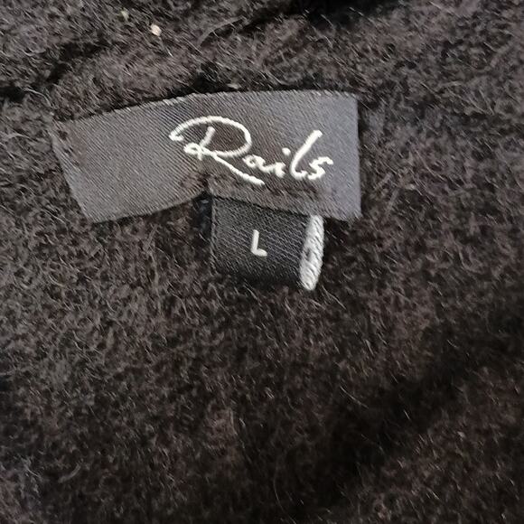 Rails Florence Alpaca Blend Sweater Black Off Shoulder L - Picture 5 of 10